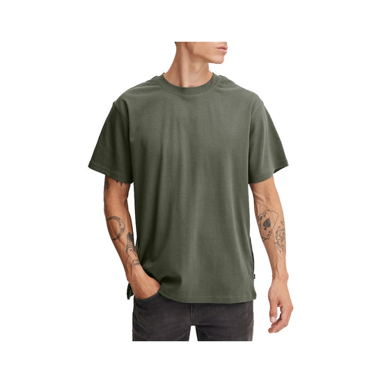 T-Shirt Uomo verde a tinta unita