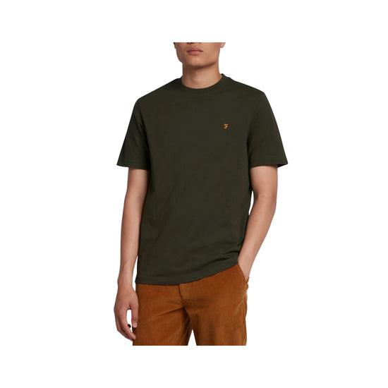 T-Shirt Uomo verde con logo a contrasto