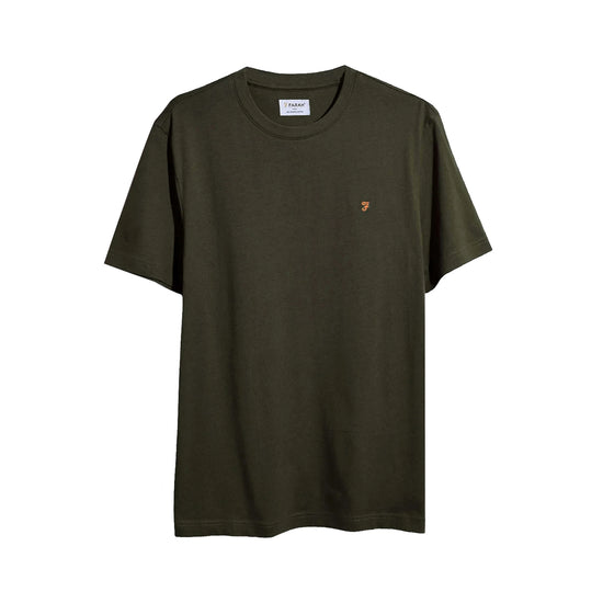 T-Shirt Uomo verde con logo a contrasto