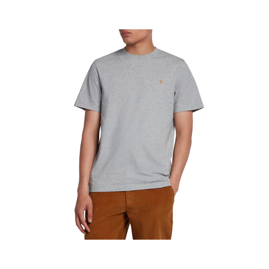 T-Shirt Uomo grigia con logo arancione