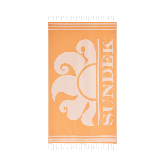 Telo Mare Unisex con frange e maxi logo