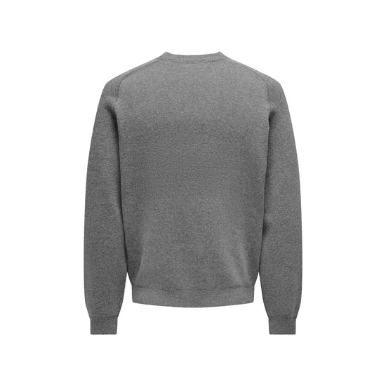 Maglione Uomo grigio con inserto a v sul collo