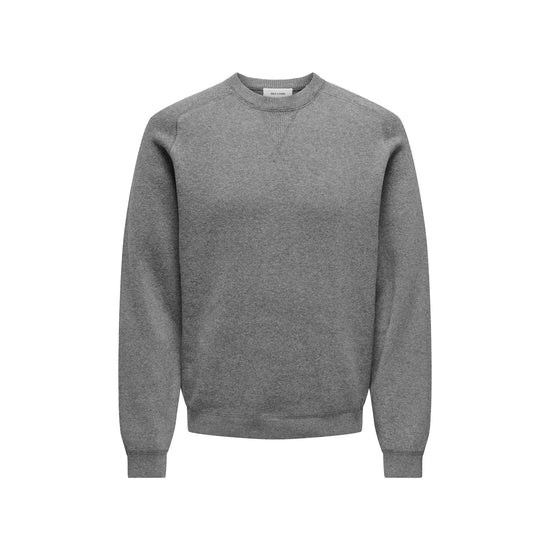 Maglione Uomo grigio con inserto a v sul collo