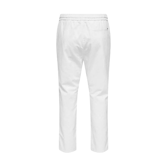 Pantalone Uomo misto lino, dal taglio classico con coulisse