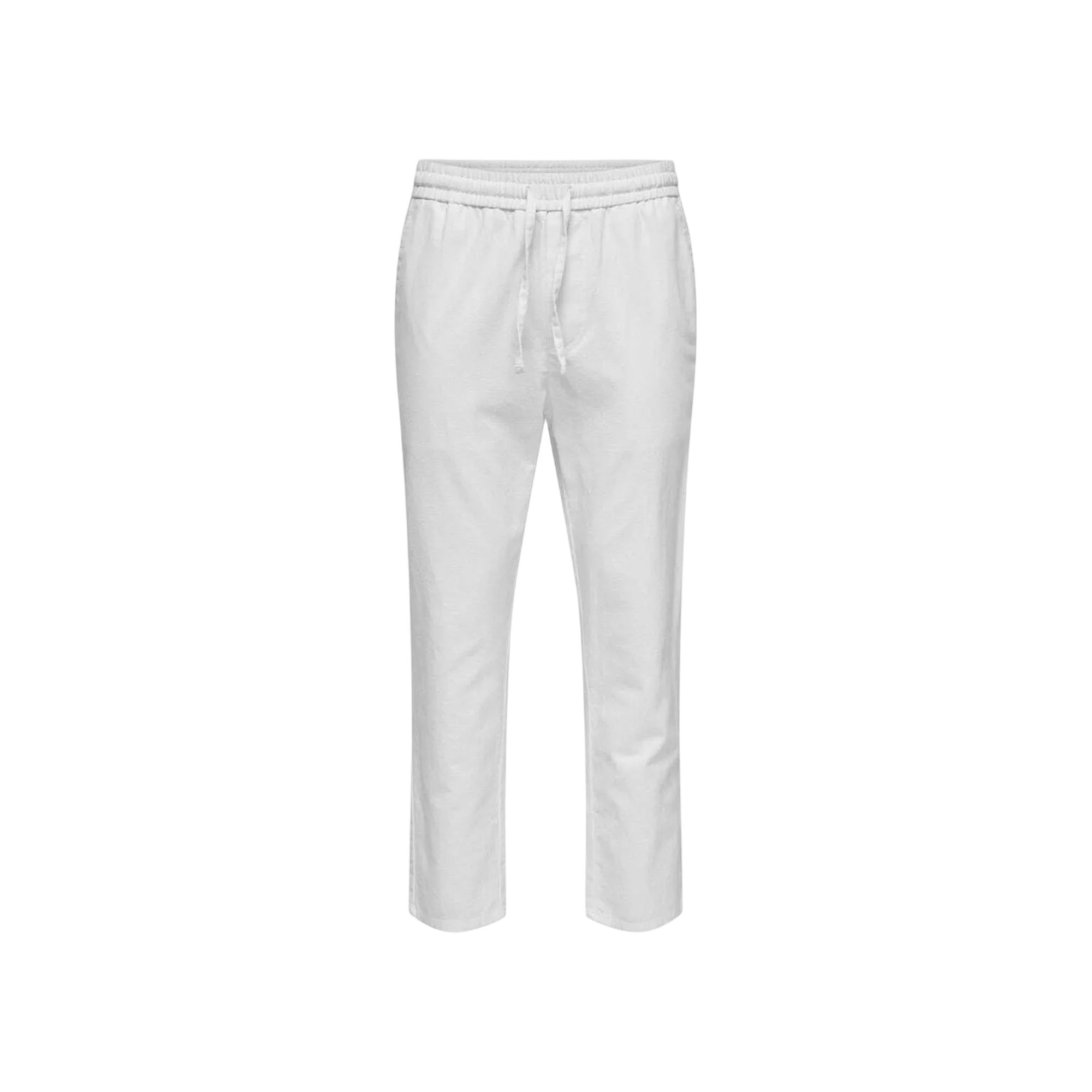 Pantalone Uomo misto lino, dal taglio classico con coulisse