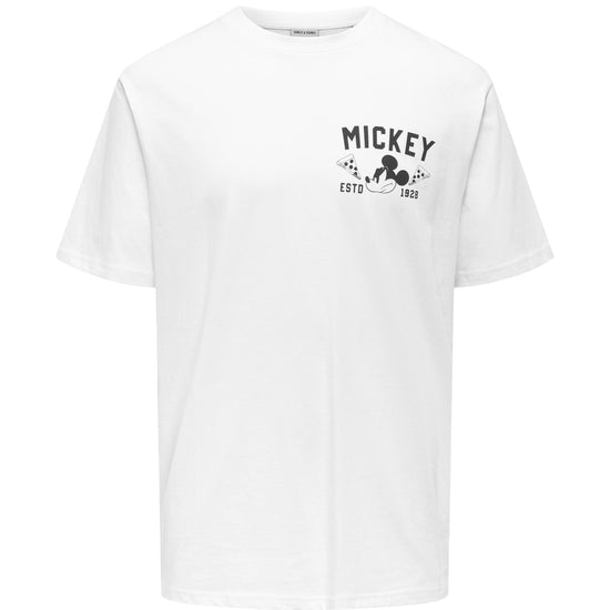 T-shirt Uomo in cotone con stampa Mickey Mouse Pizza