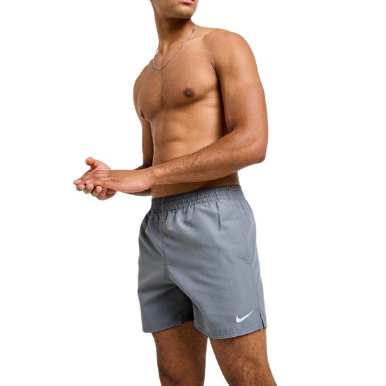 Costume Uomo Grigio, in tessuto tinta unita, con logo Bianco a contrasto