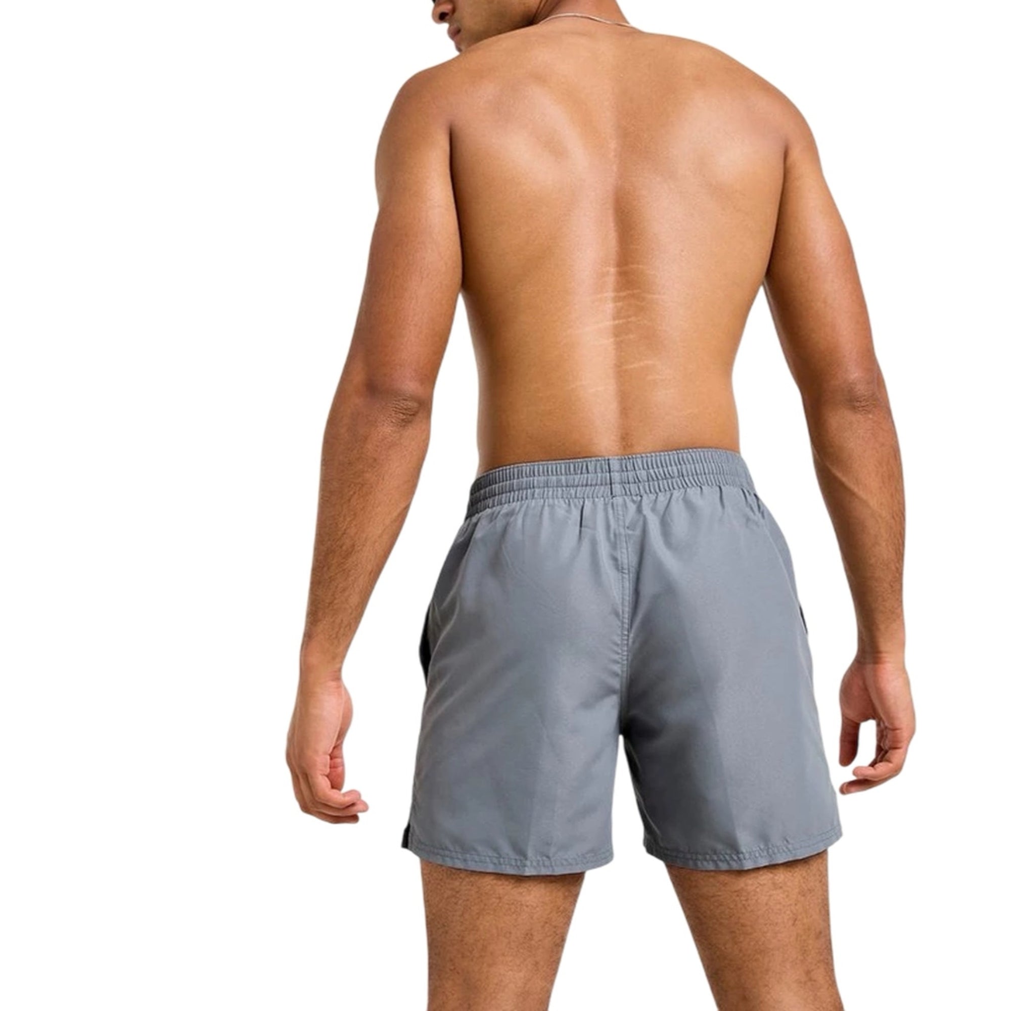 Costume Uomo Grigio, in tessuto tinta unita, con logo Bianco a contrasto
