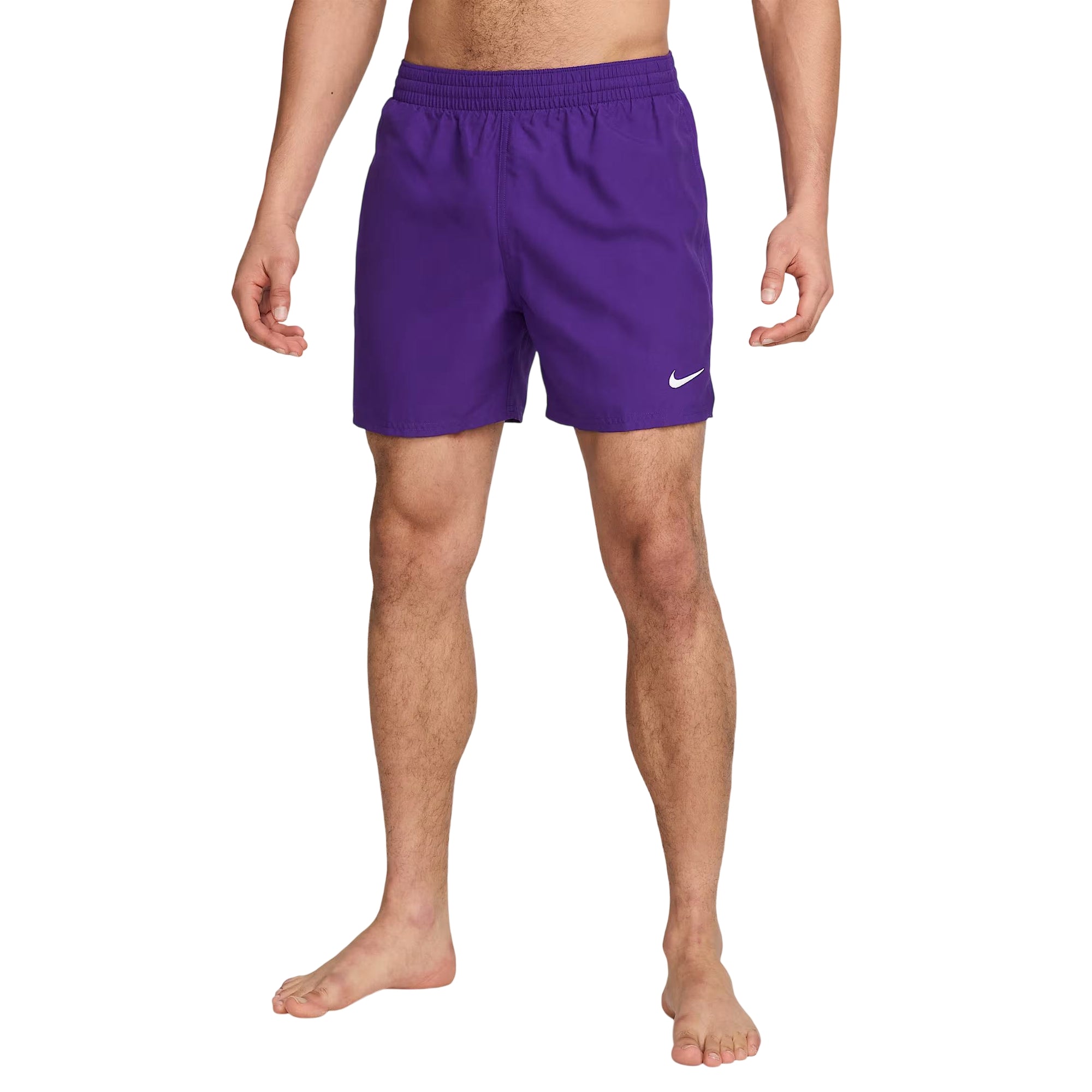 Costume Uomo Viola, a pantaloncino, con stampa logo a contrasto