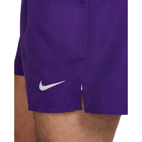 Costume Uomo Viola, a pantaloncino, con stampa logo a contrasto