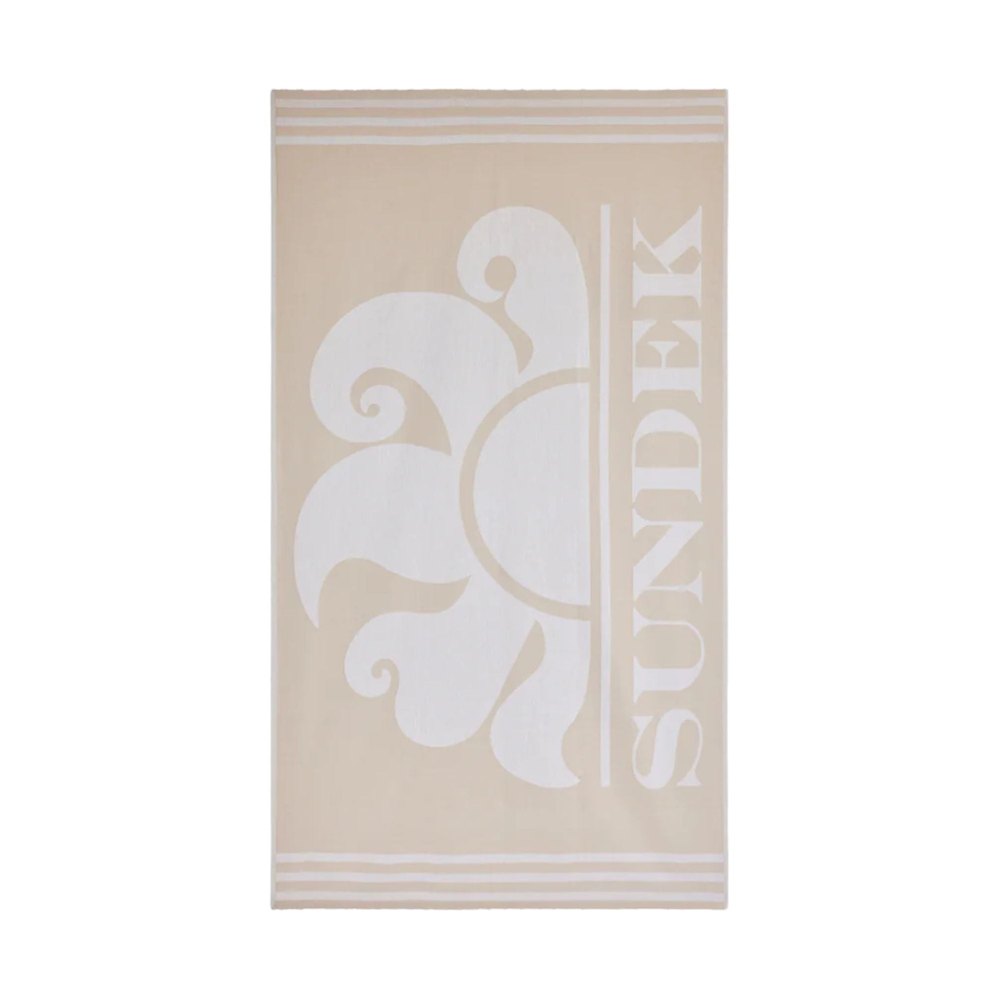 Telo Mare Unisex in cotone con maxi logo a contrasto