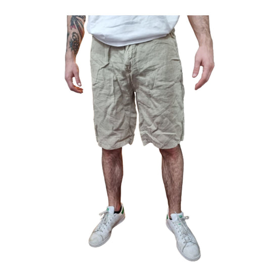 Bermuda Uomo della vestibilità relaxed con zip nascosta e bottone