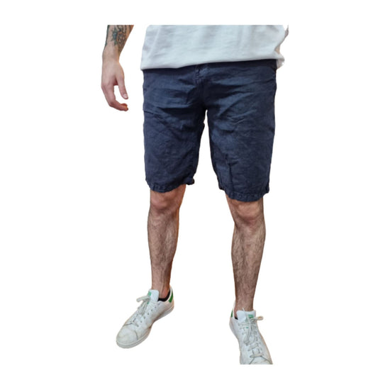 Bermuda Uomo a tinta unita con zip nascosta e bottone