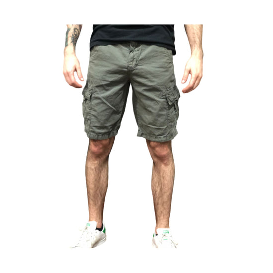 Bermuda Uomo con tasche laterali verde militare