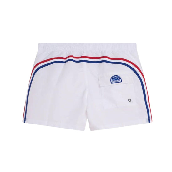 Retro Costume Bianco Uomo in 100% poliammide con slip interno in rete
