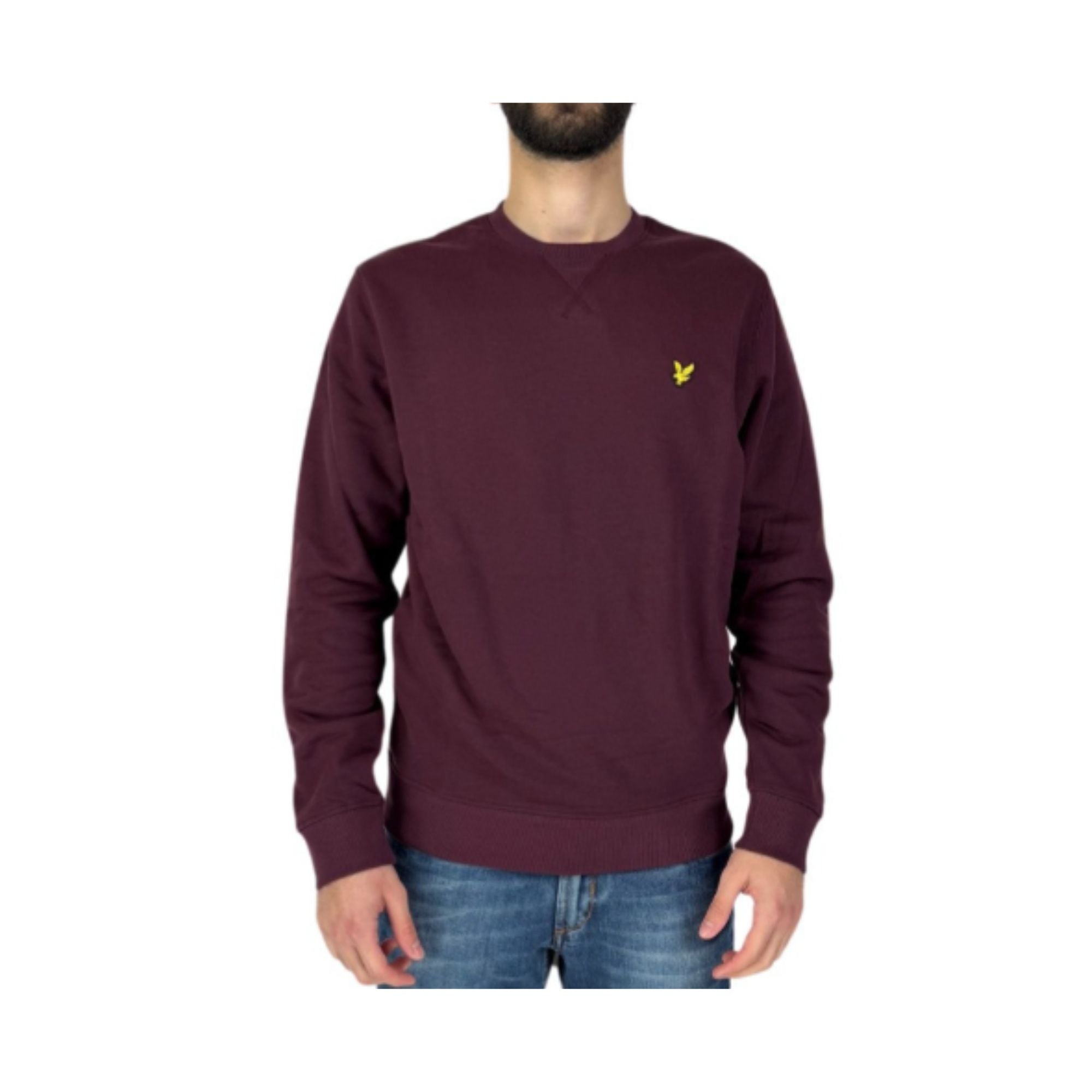 Felpa girocollo con logo sul petto 