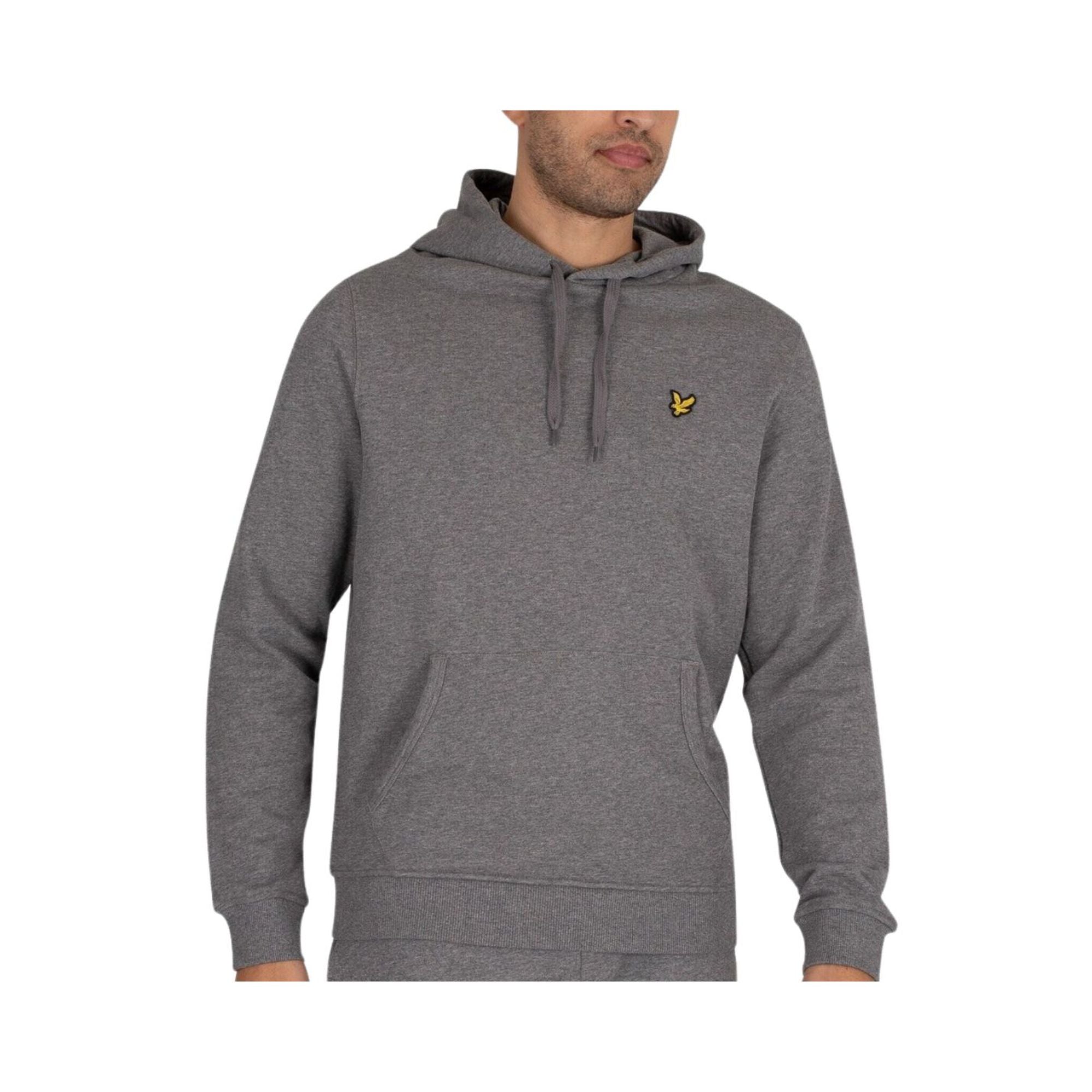 Felpa Grigia Brushback Uomo con cappuccio Lyle Scott Maracanà