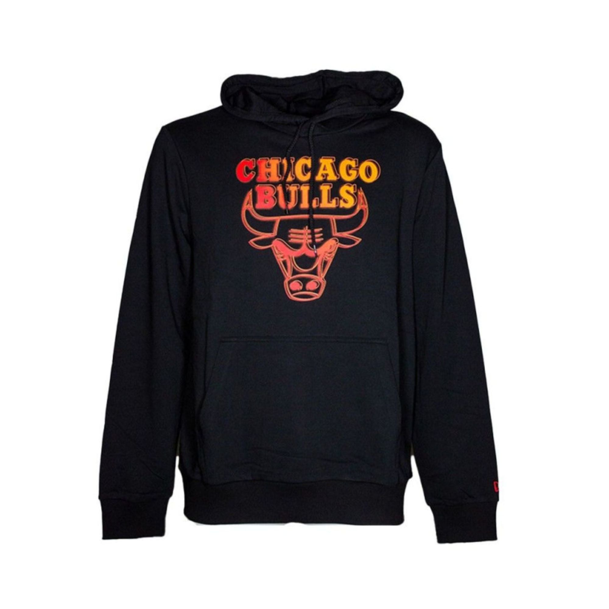 Felpa con cappuccio e stampa Chicago Bulls