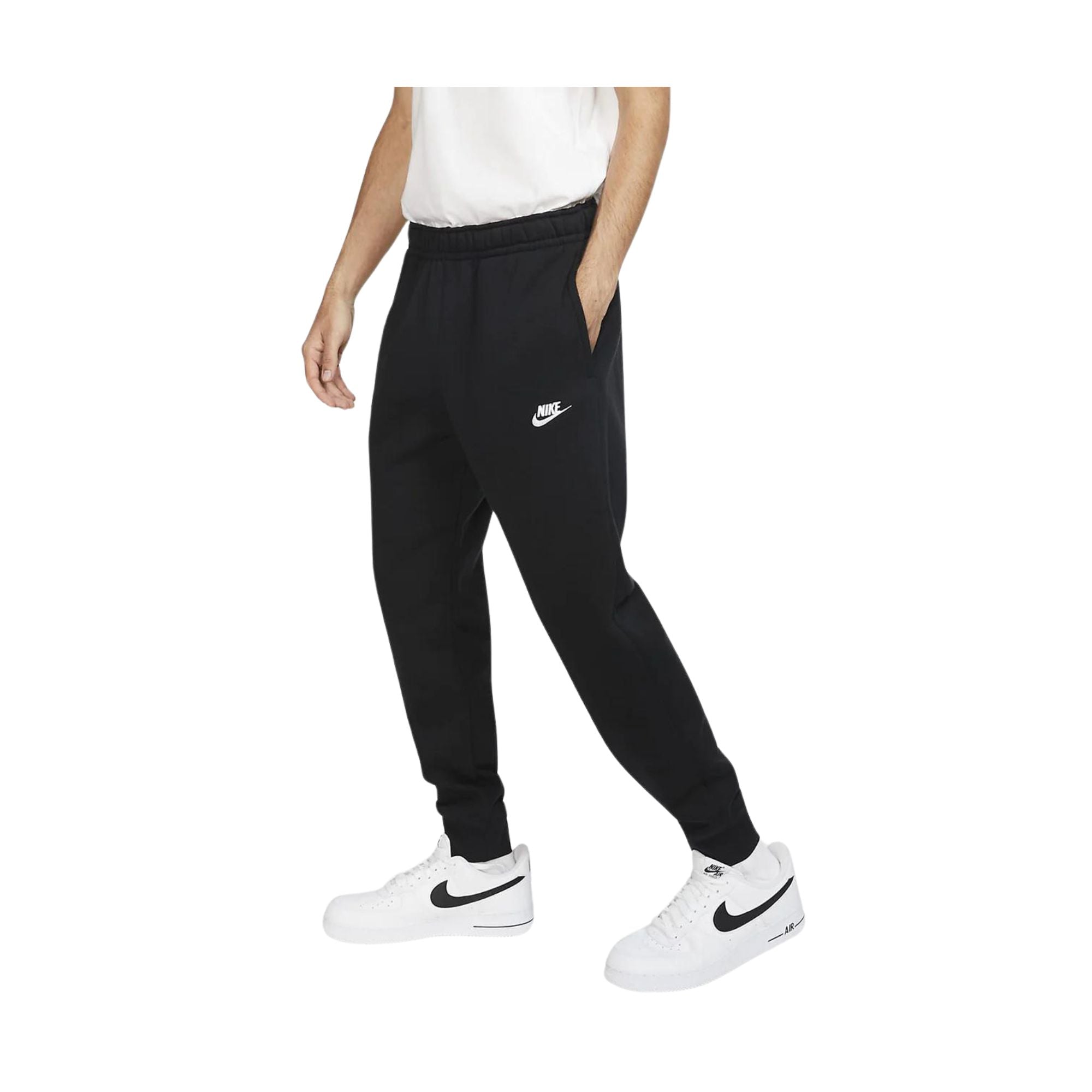 Pantalone jogger con elastico in vita e fondo a costine