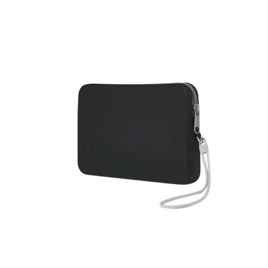 Retro Pochette mini con logo e asola gommata