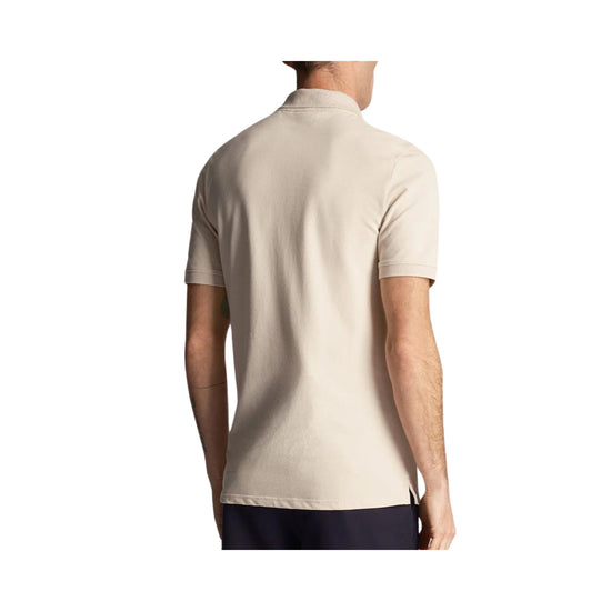 Polo Beige Uomo in tinta unita con vestibilità regular fit