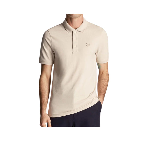 Polo Beige Uomo in tinta unita con vestibilità regular fit