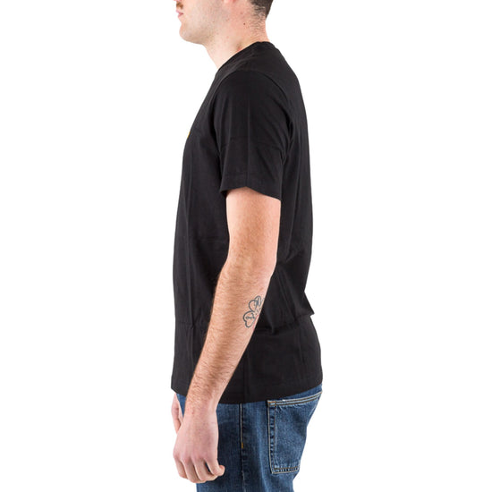 T-Shirt Uomo nero con logo a contrasto