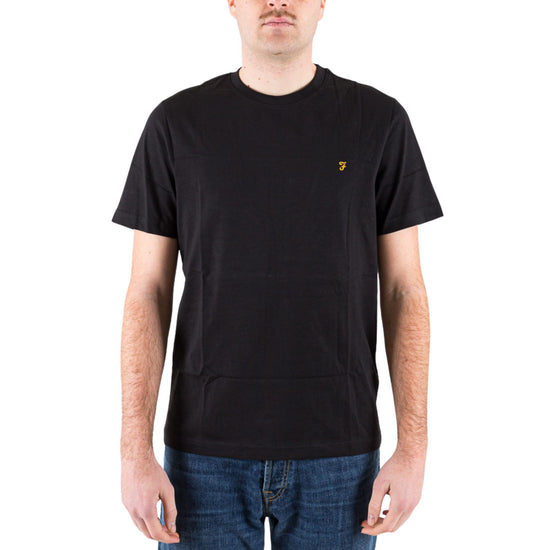 T-Shirt Uomo nero con logo a contrasto