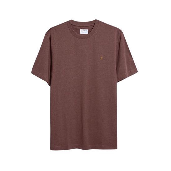 T-Shirt Uomo Dark Teak con collo a costine