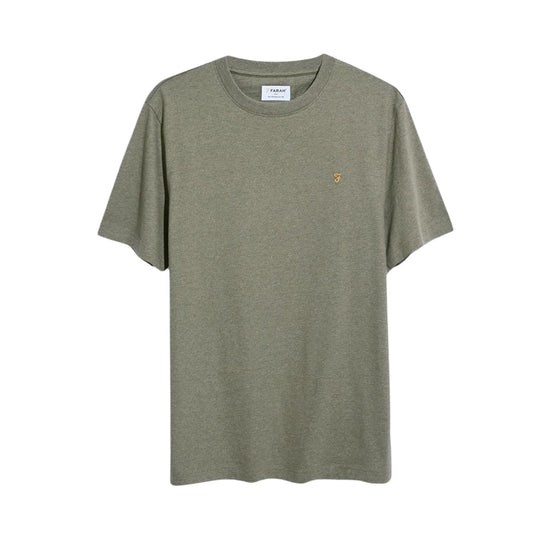 T-Shirt Uomo khaki con maniche ricamate