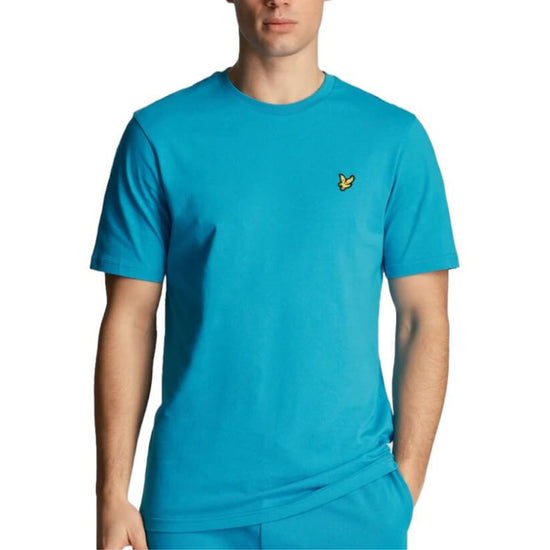 T-Shirt Uomo Celeste Organic con logo