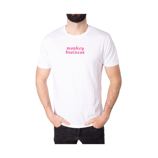 T-shirt con maniche corte e stampa Monkey Business