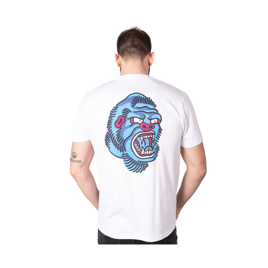 Retro T-shirt con maniche corte e stampa Monkey Business