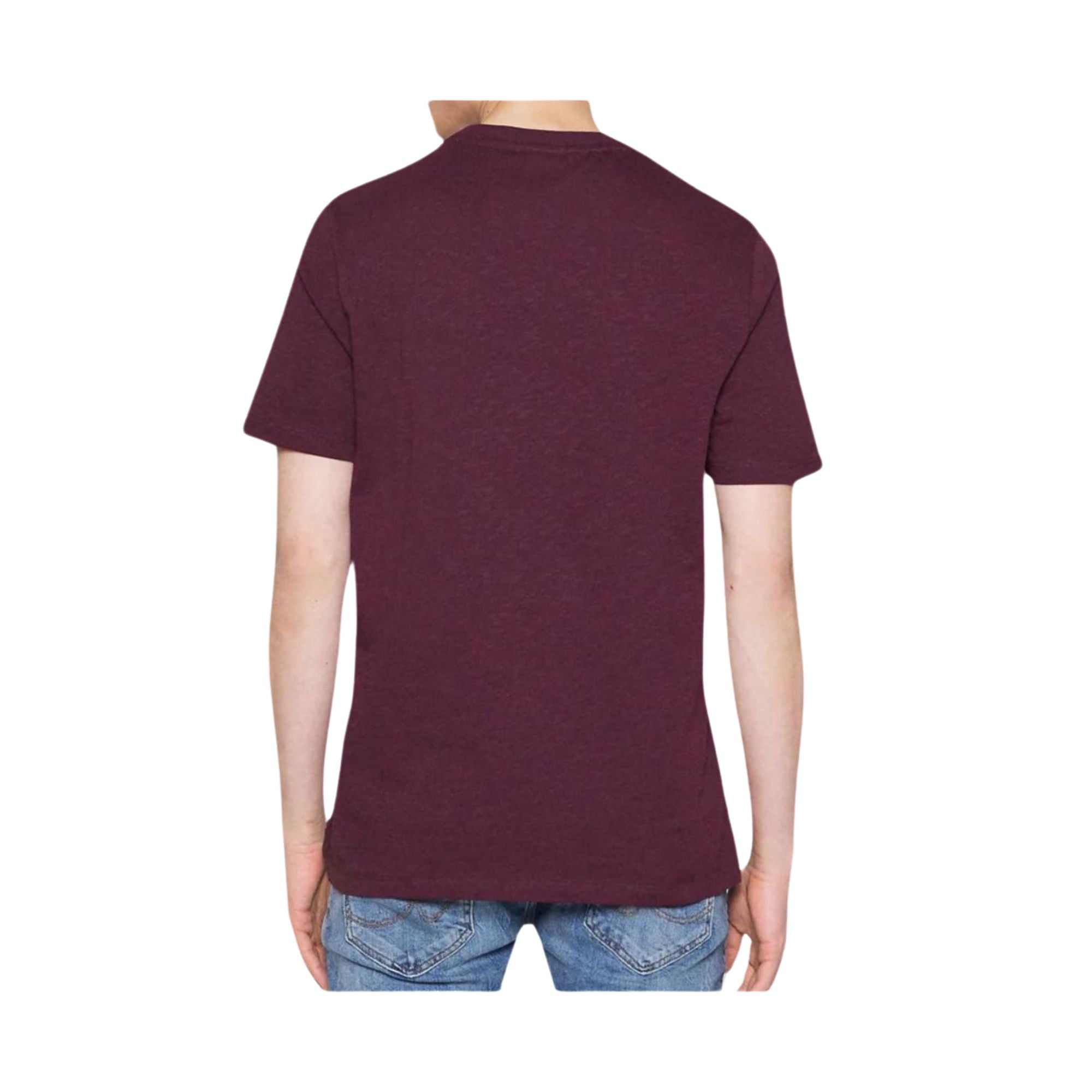 Retro T-shirt con micrologo colore Bordeaux