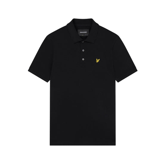 Polo Nera Uomo con micro logo frontale e vestibilità regular fit