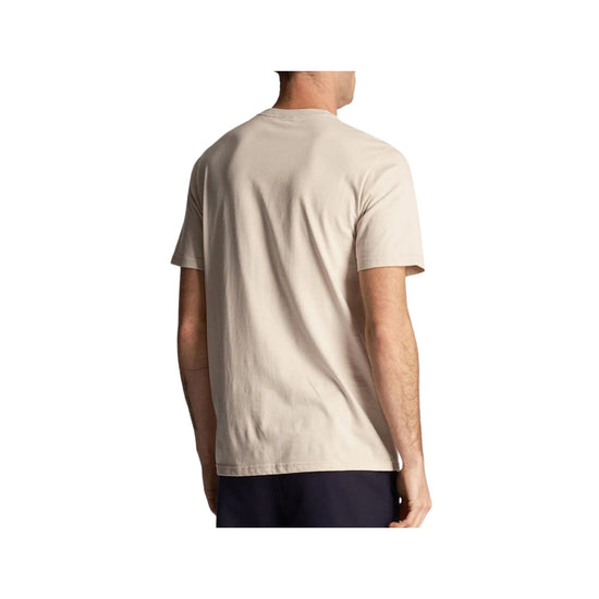 T-shirt Beige Uomo con micro logo frontale su tono e girocollo