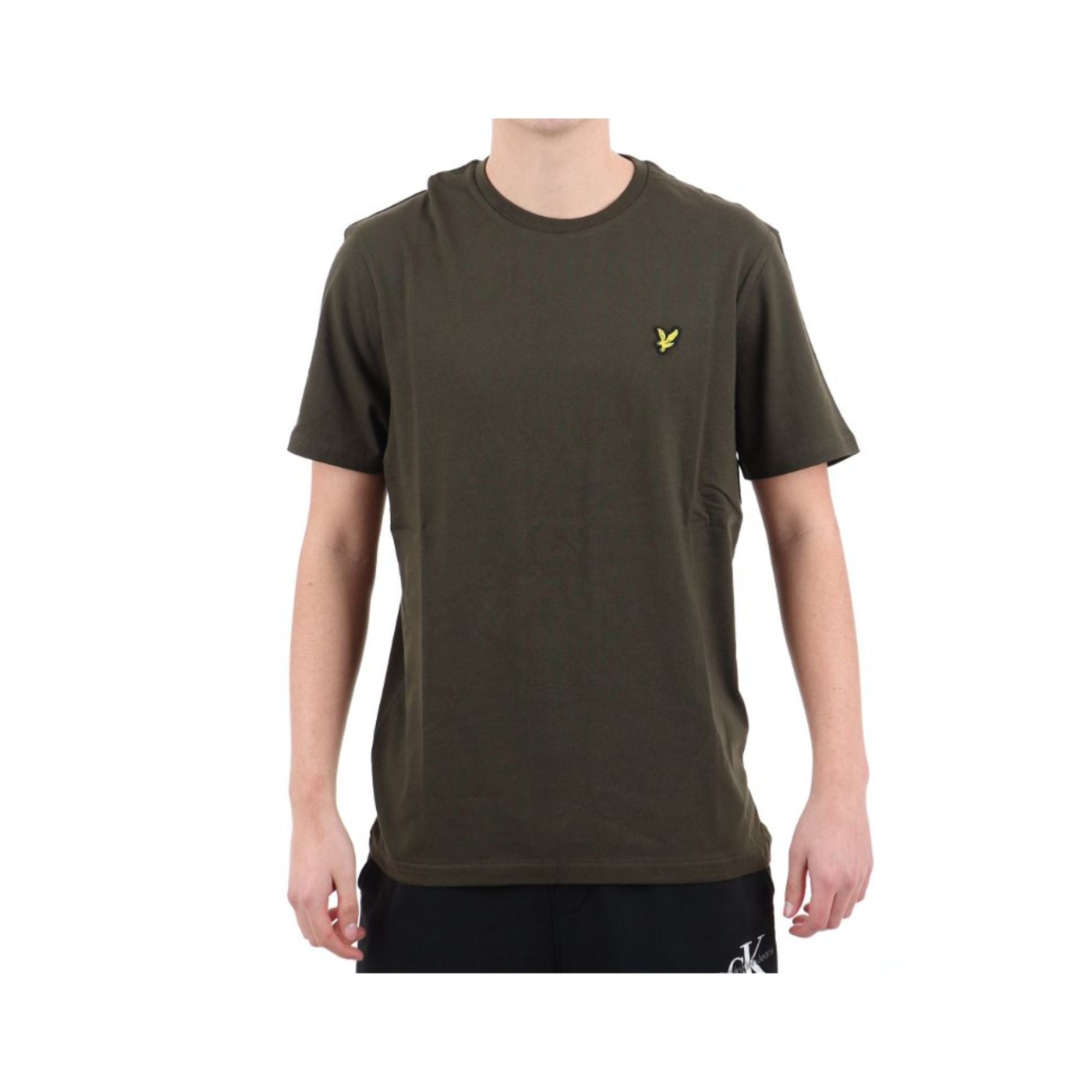 T-shirt Uomo tinta unita verde oliva