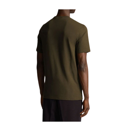 T-shirt Uomo verde con logo ricamato