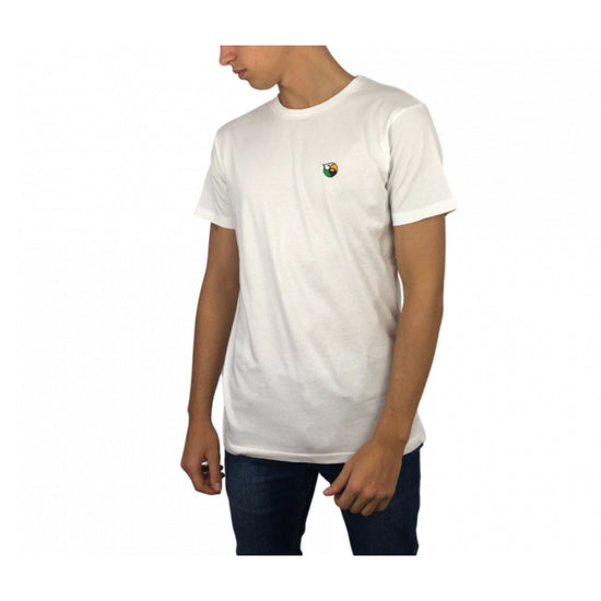 T-shirt a maniche corte con logo ricamato sul petto 