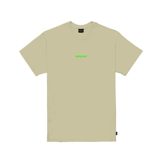 T-shirt Uomo beige e verde girocollo