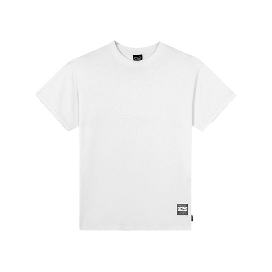 T-Shirt Uomo bianca con Label Bicolor