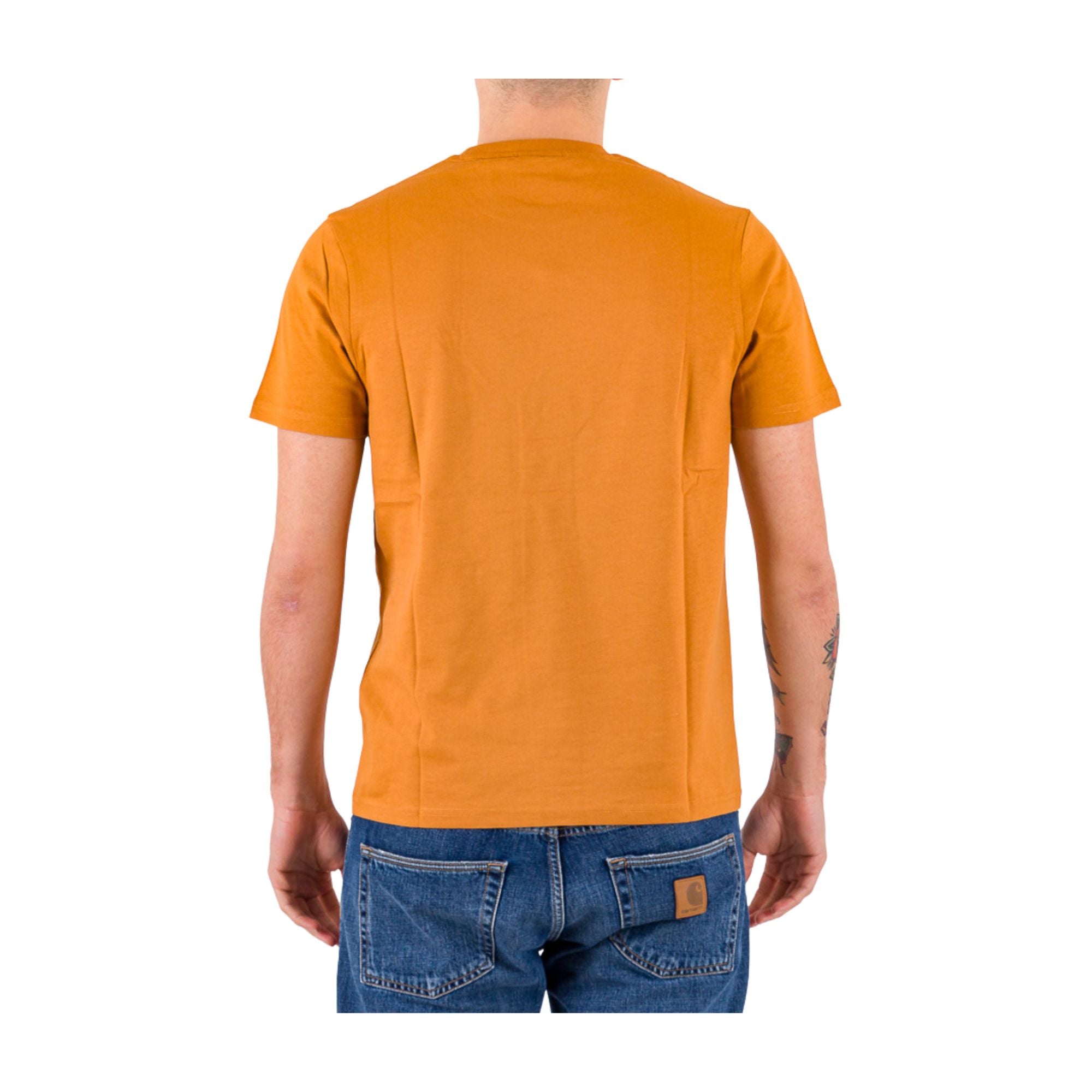 T-shirt Uomo realizzata in puro cotone con logo applicato a contrasto 