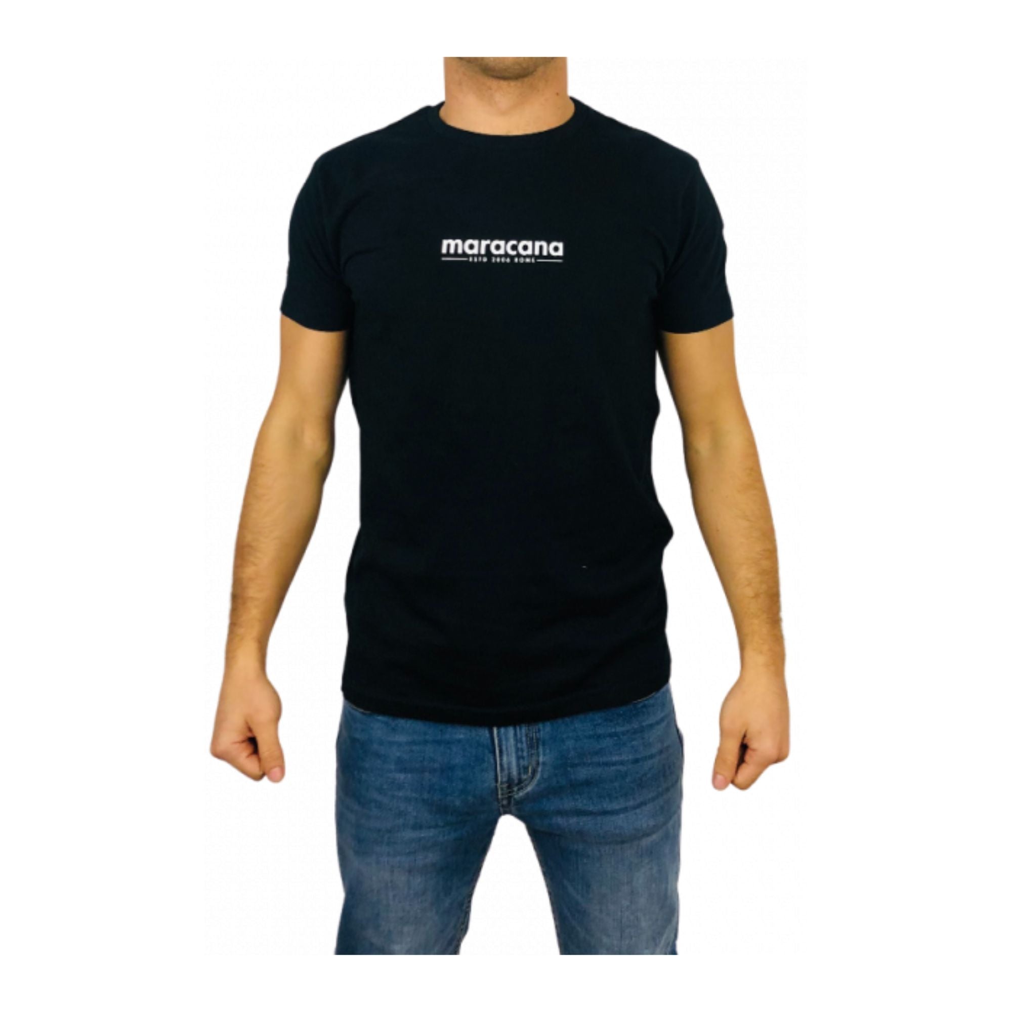 T-shirt Uomo Nera realizzata in morbido cotone a maniche corte