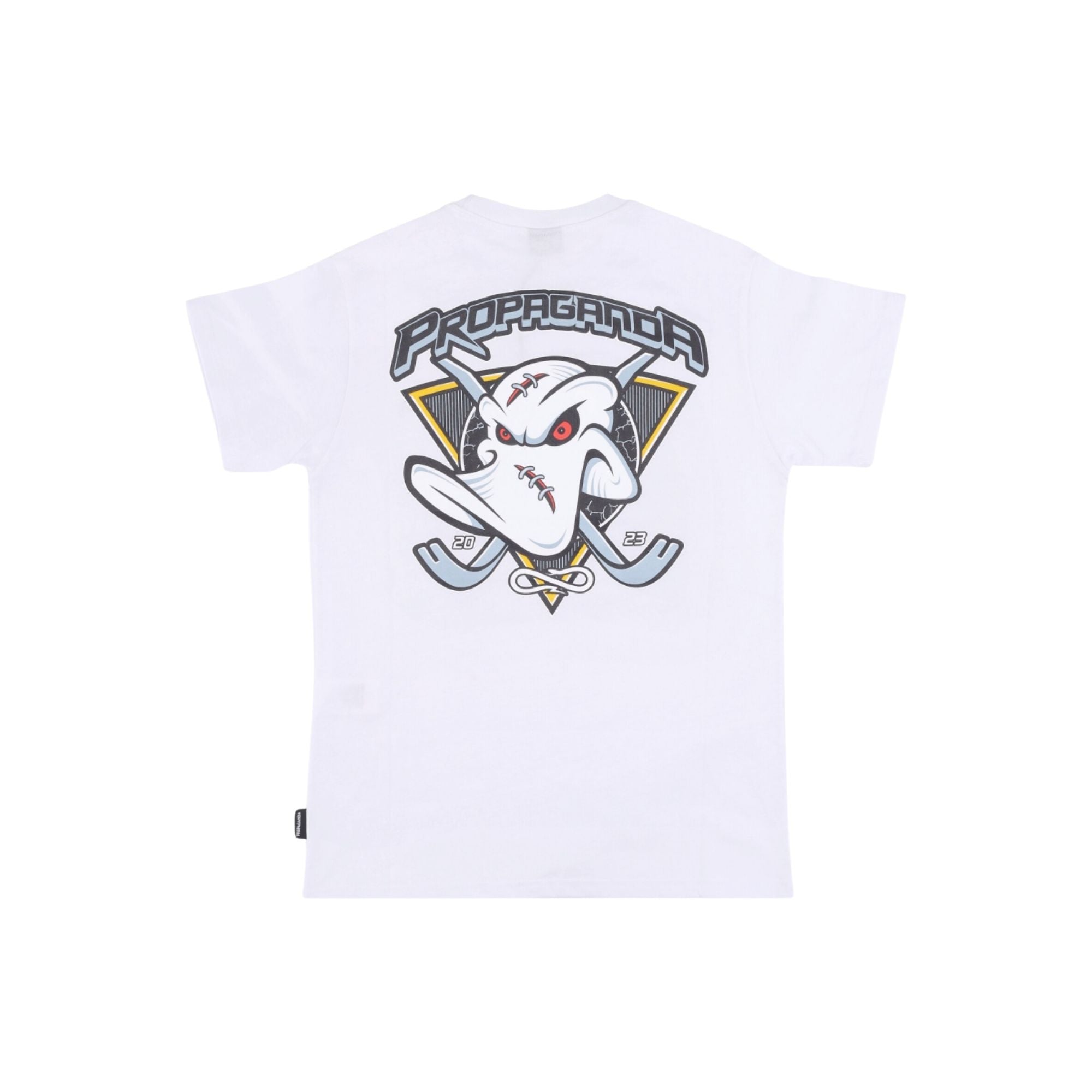 T-shirt Uomo con stampa logo sul petto e maxi stampa multicolore 