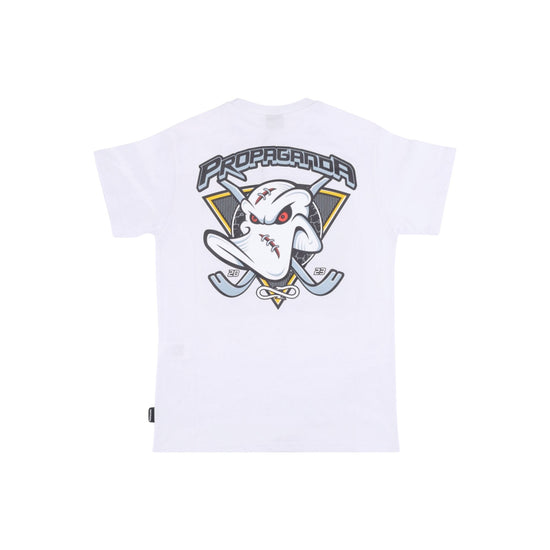 T-shirt Uomo con stampa logo sul petto e maxi stampa multicolore 