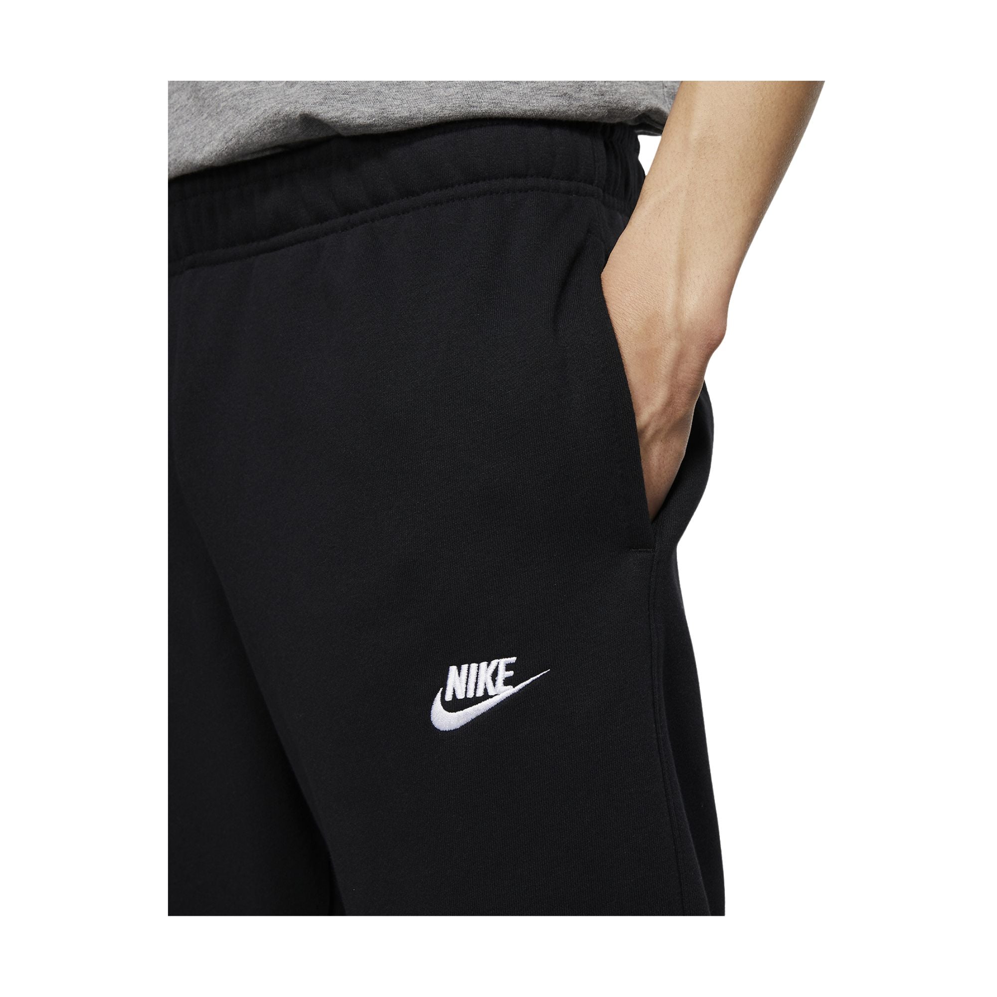 Pantalone Uomo sportivo con logo Bianco ricamato e tasche laterali a filo