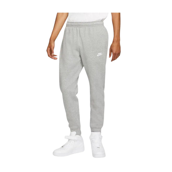 Pantalone Uomo in misto cotone Grigio con logo ricamato e tasca posteriore 